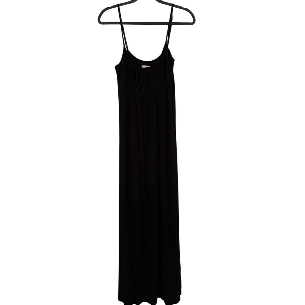 Calvin Klein Long Black Maxi Dress Spaghetti Straps Womens Sz 6 Witchy Sexy